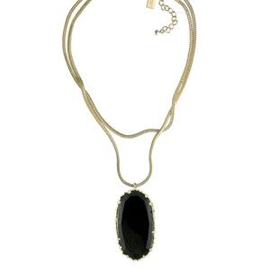Kendra Scott Donna necklace in black & gold